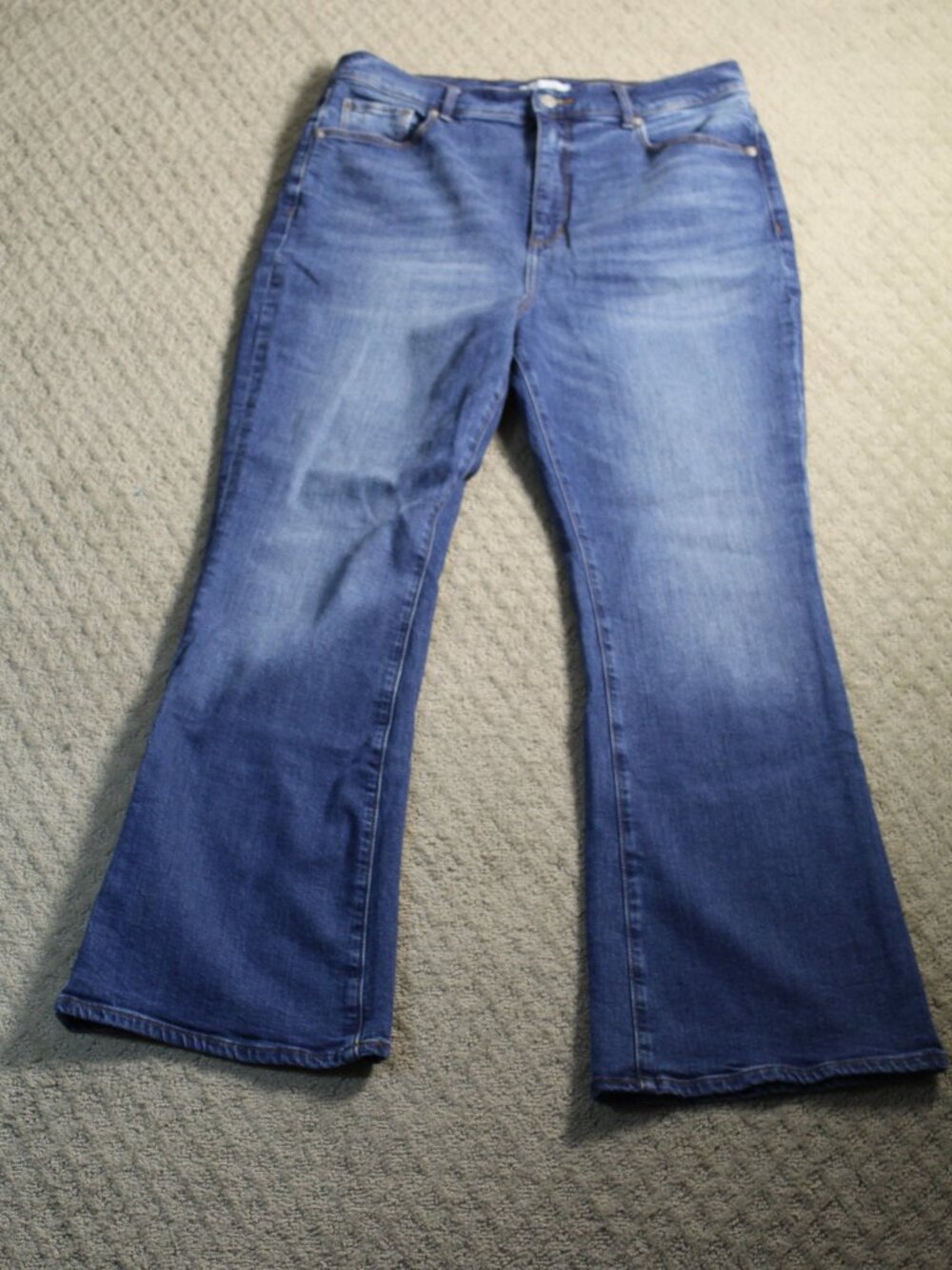 Loft Size 32 /14 High Rise The Slim Flare Blue Jeans - Picture 1 of 8